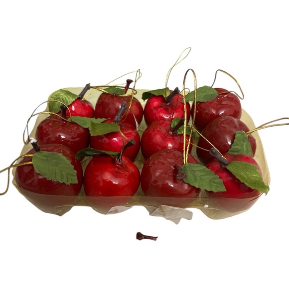 Vintage Red Apple Christmas Ornaments (Lot of 30) - Picture 5 of 7